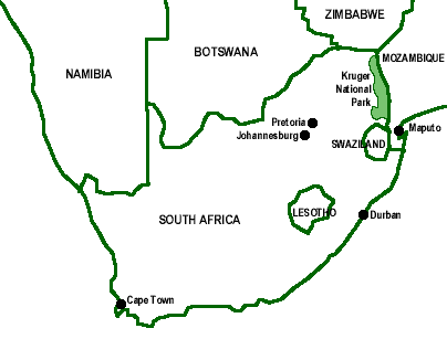 Map of Southern Africa